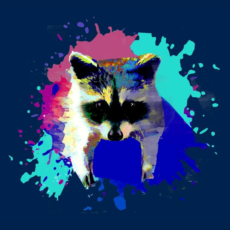 waschbär,bär,graffiti,malerei,blau,farbklecks