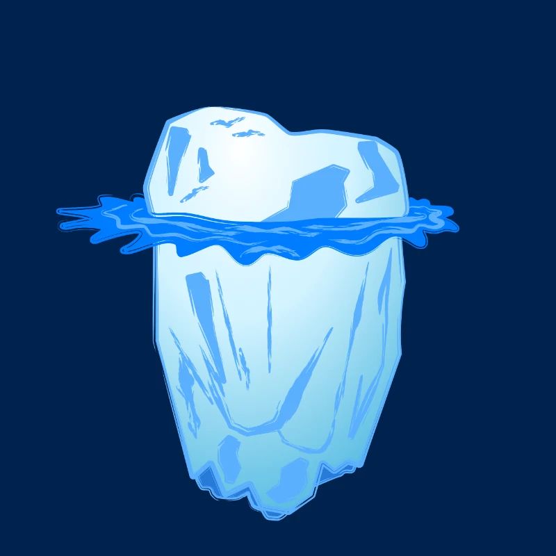 Eisberg - kalter blauer Eisblock im Ozean