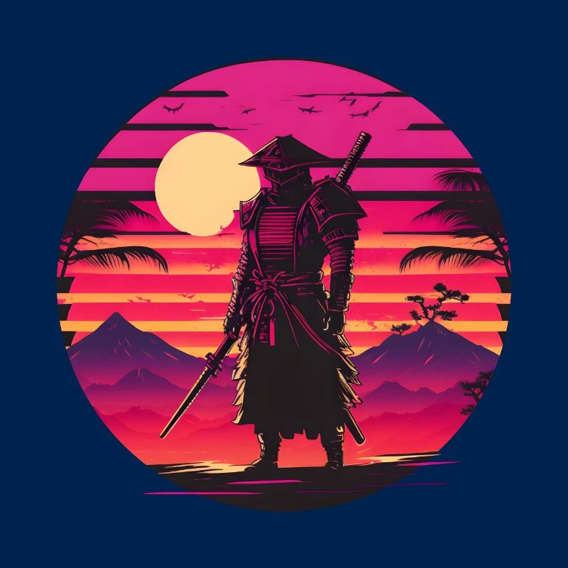 Synthwave Samurai Sunset