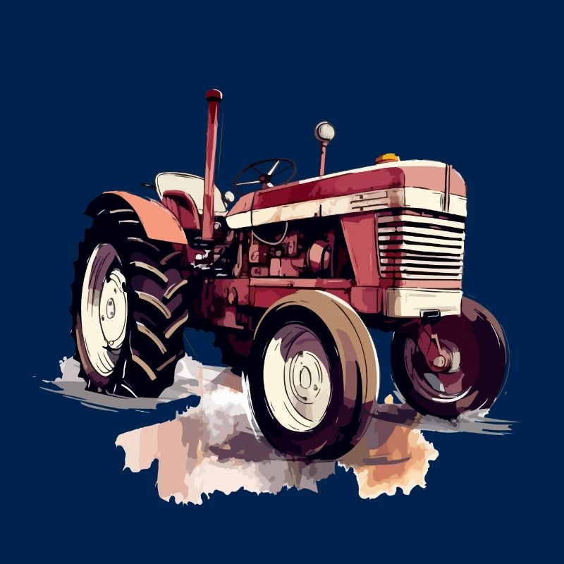 Roter Oldtimer-Traktor