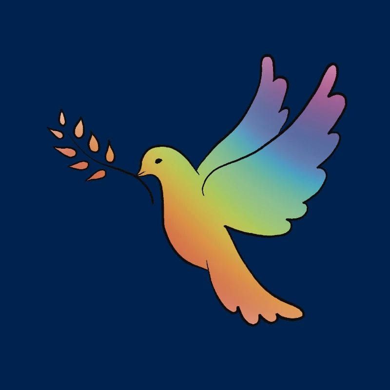 Regenbogentaube - Friedenssymbol