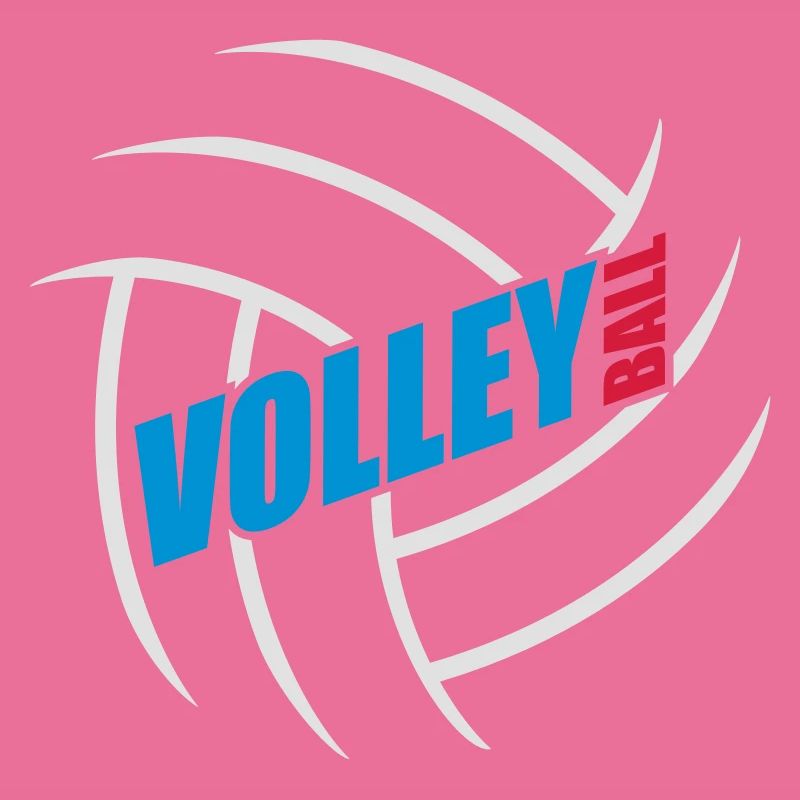 text logo design cool pattern volleyball