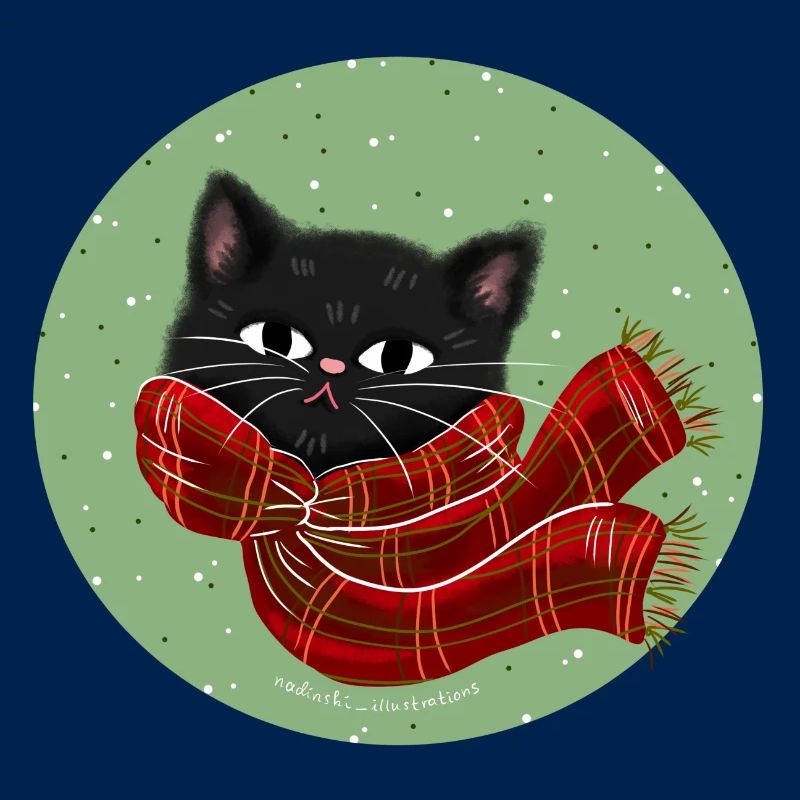 Chat avec écharpe