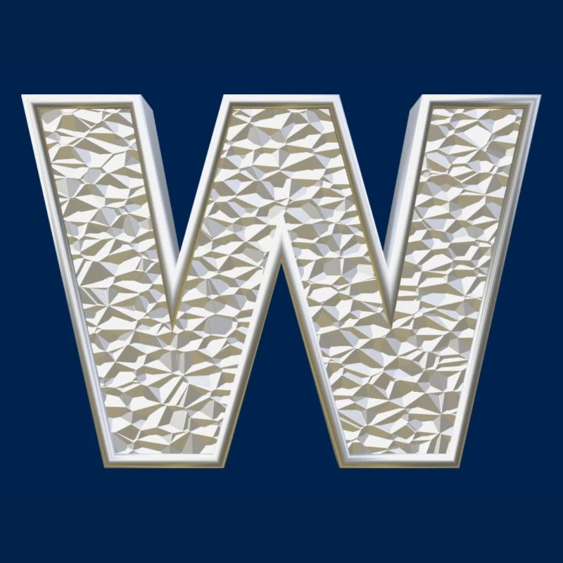 W, lettre, initiale, monogramme,