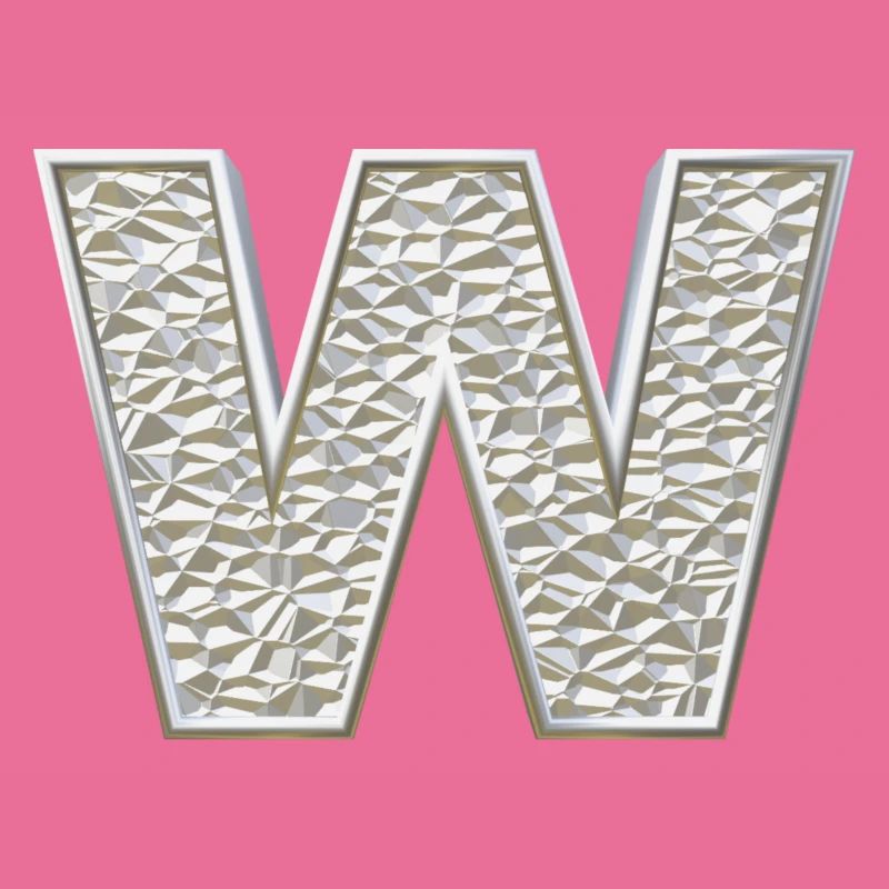 W, letter, initial, monogram,