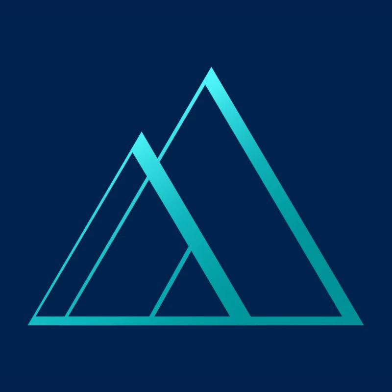 Dreiecke Pyramide blau Design