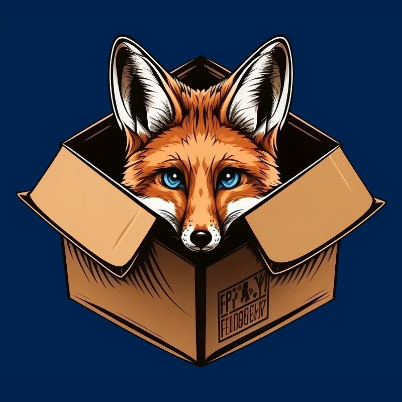 Fuchs in einer Kiste