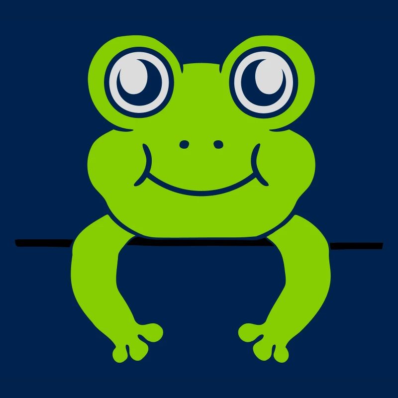 Frosch Mauer Schild Comic