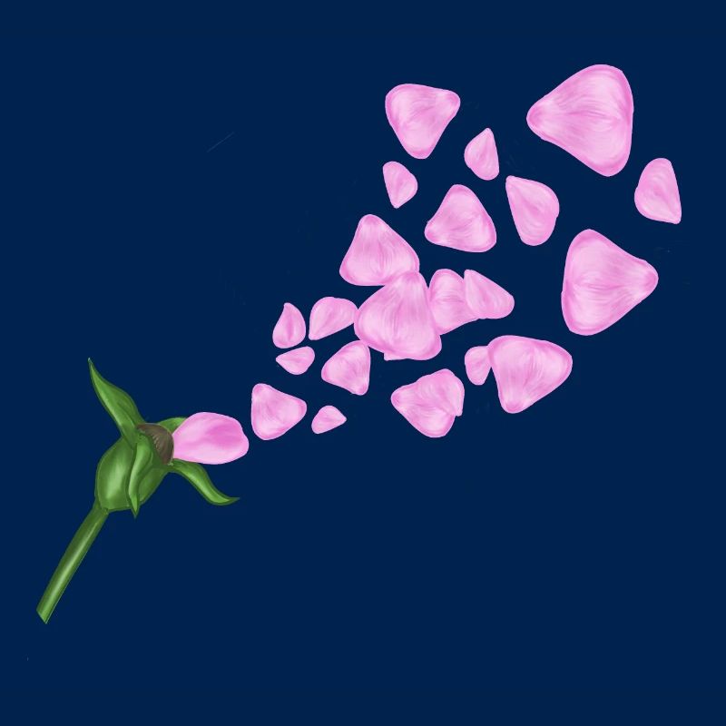 Rose im Wind