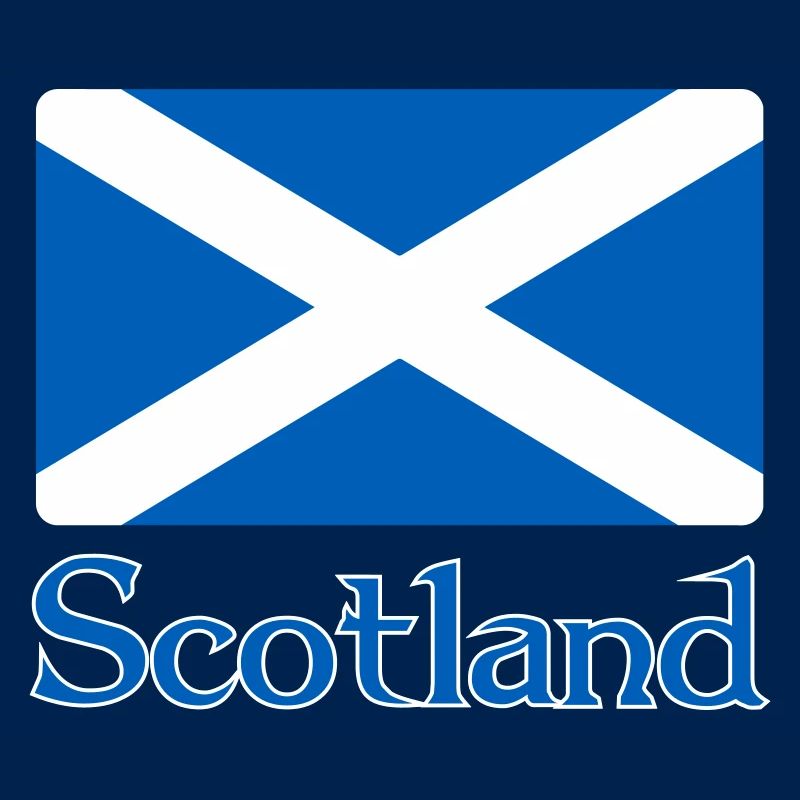 Schottland Flagge mit Text