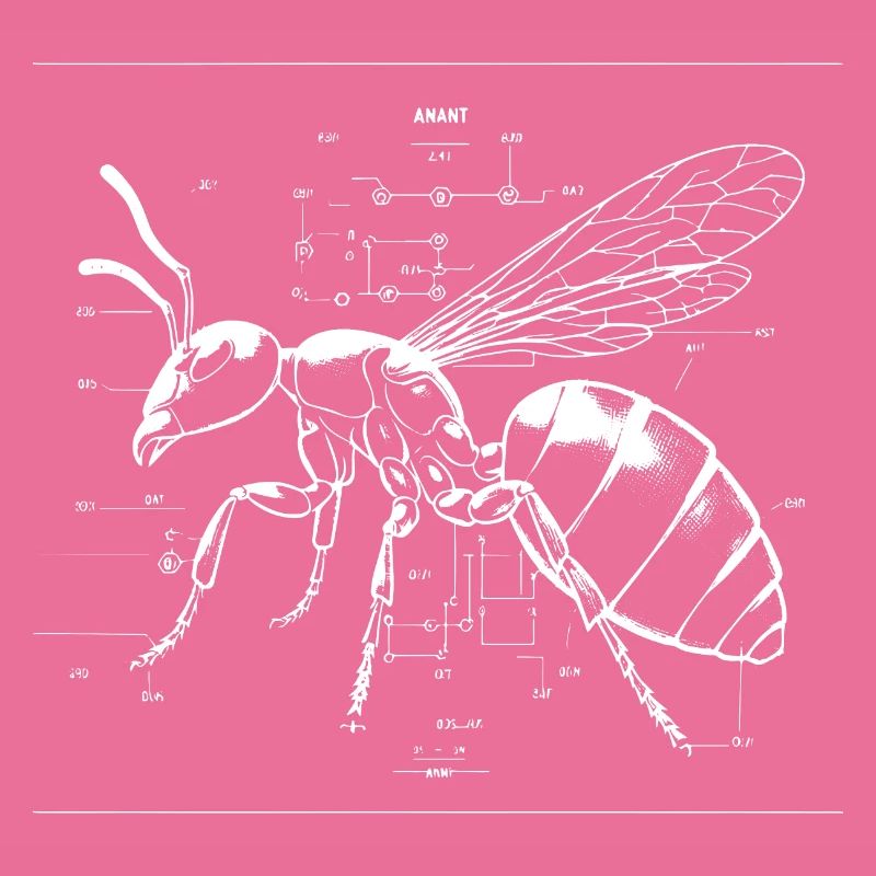 Ant Insect Wireframes Sketch Design