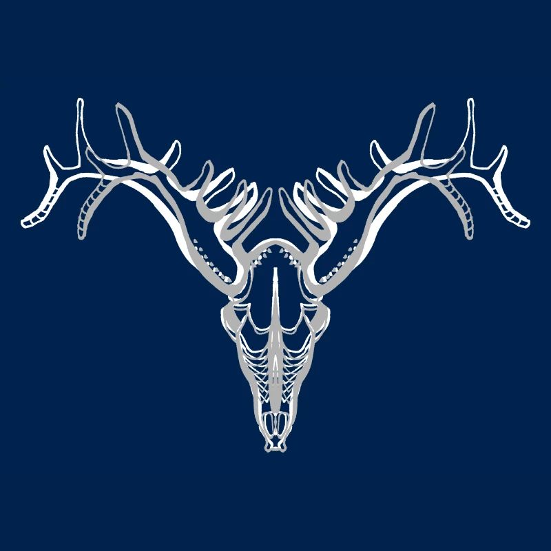 Hirschgeweih Schädel II