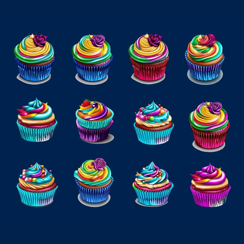 Bunte Muffins einfach lecker