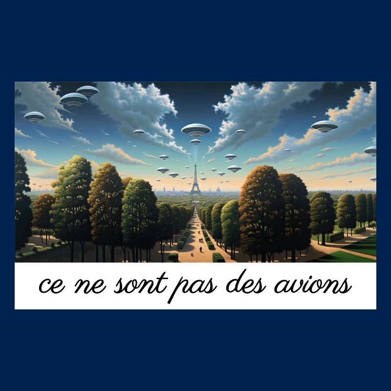 UFOs über Paris - Magritte