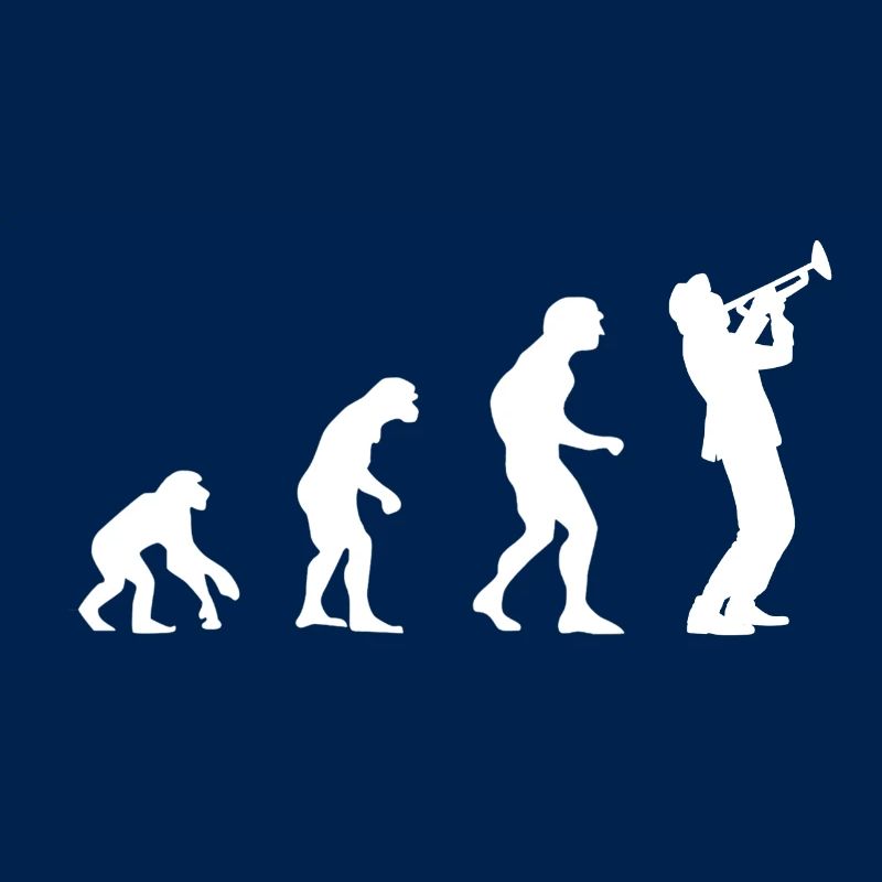 Evolution du singe au trompettiste