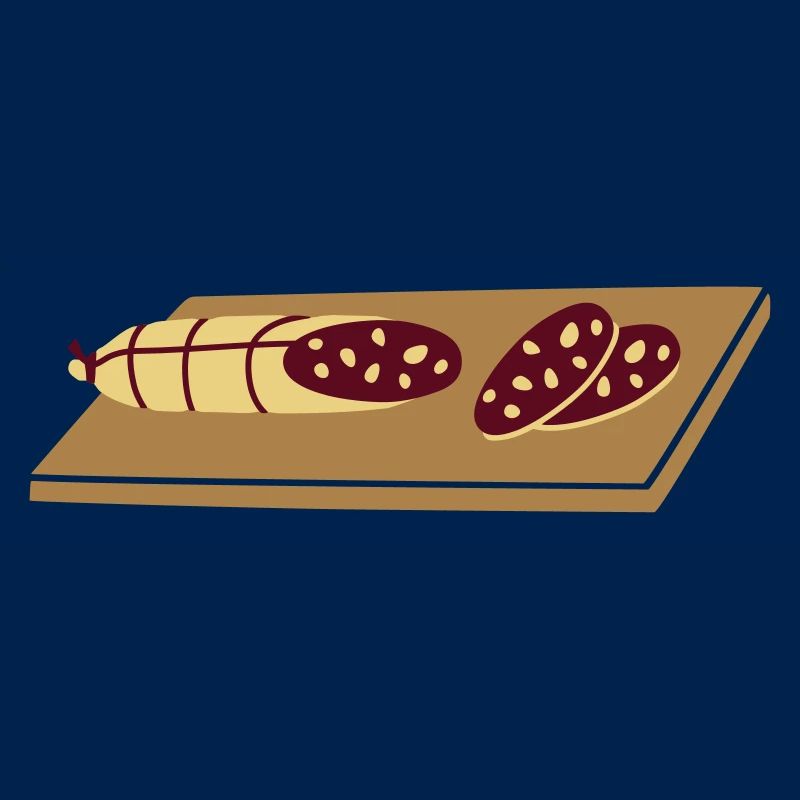 Schneidebrett mit Salami _s1