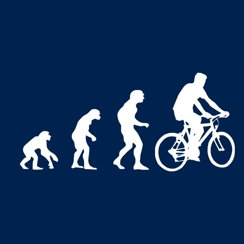 Evolution, singes au cycliste, vtt