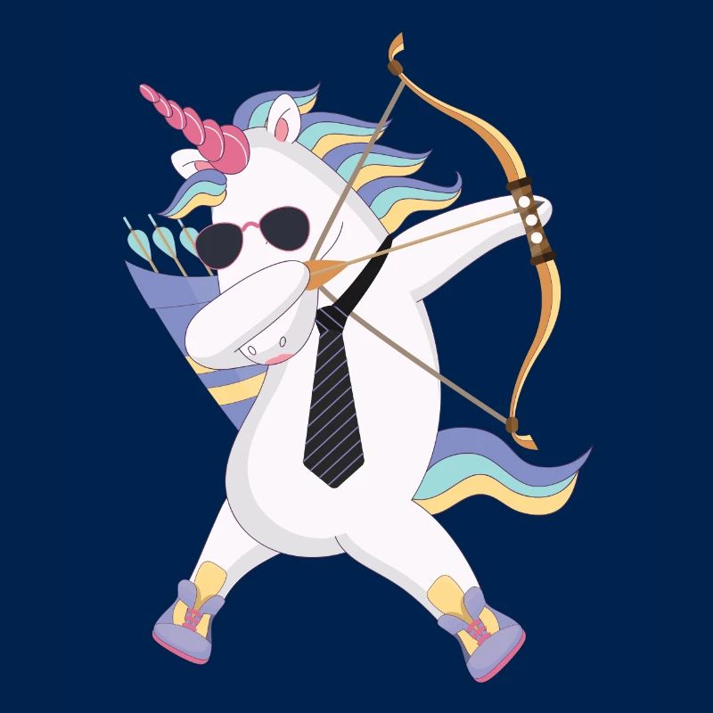 Dabbing Unicorn mit Pfeil und Bogen Geschenk