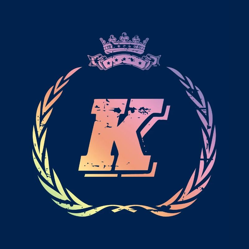 K Buchstabe Kranz