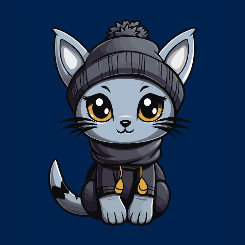 Bande dessinée d’hiver de chat