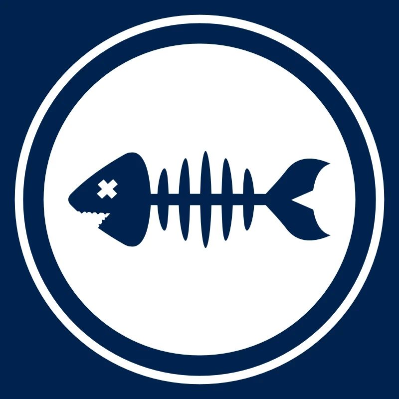 Fisch Symbol Knochen Gräte