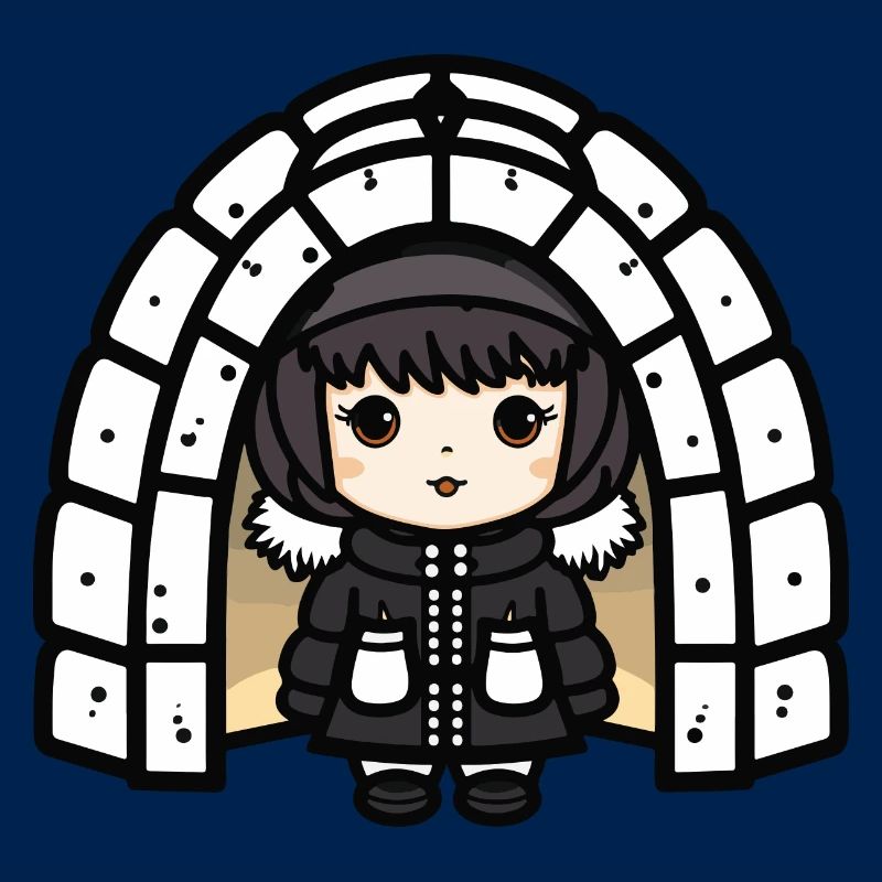 Iglu Eskimo Winter Comic