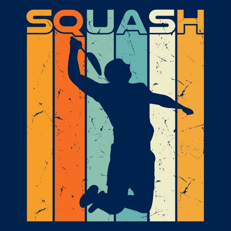 Squash Player Fan Lover Retro Gift
