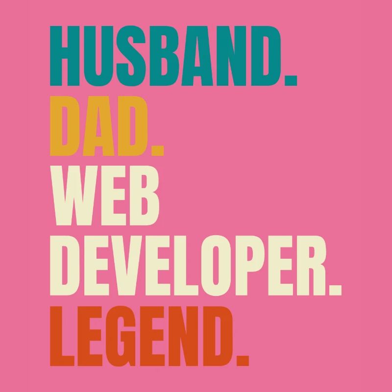 Husband Dad Web Developer Legend Retro