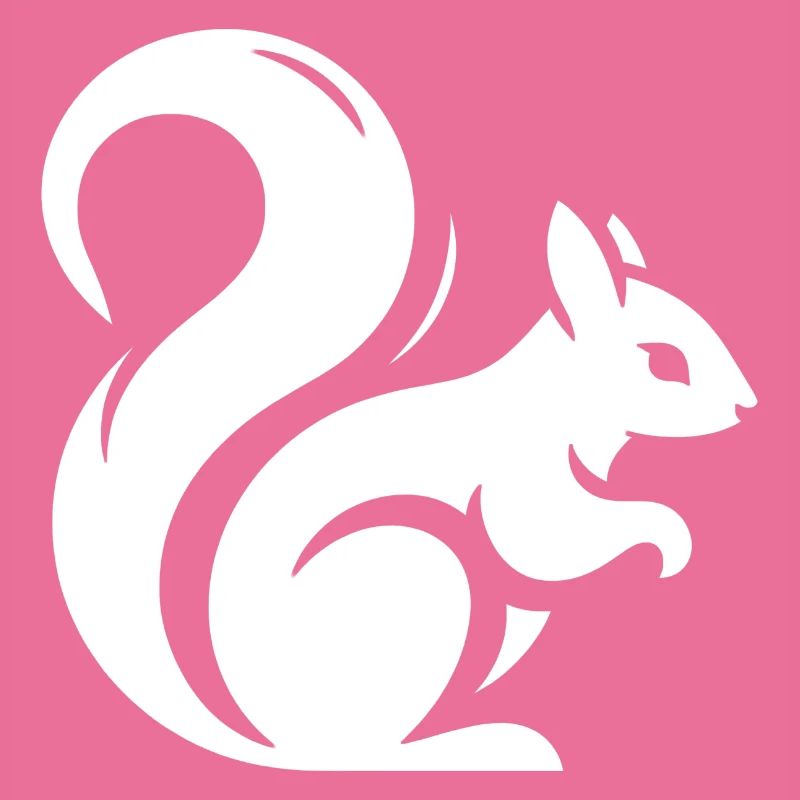 Minimalist Squirrel Silhouette