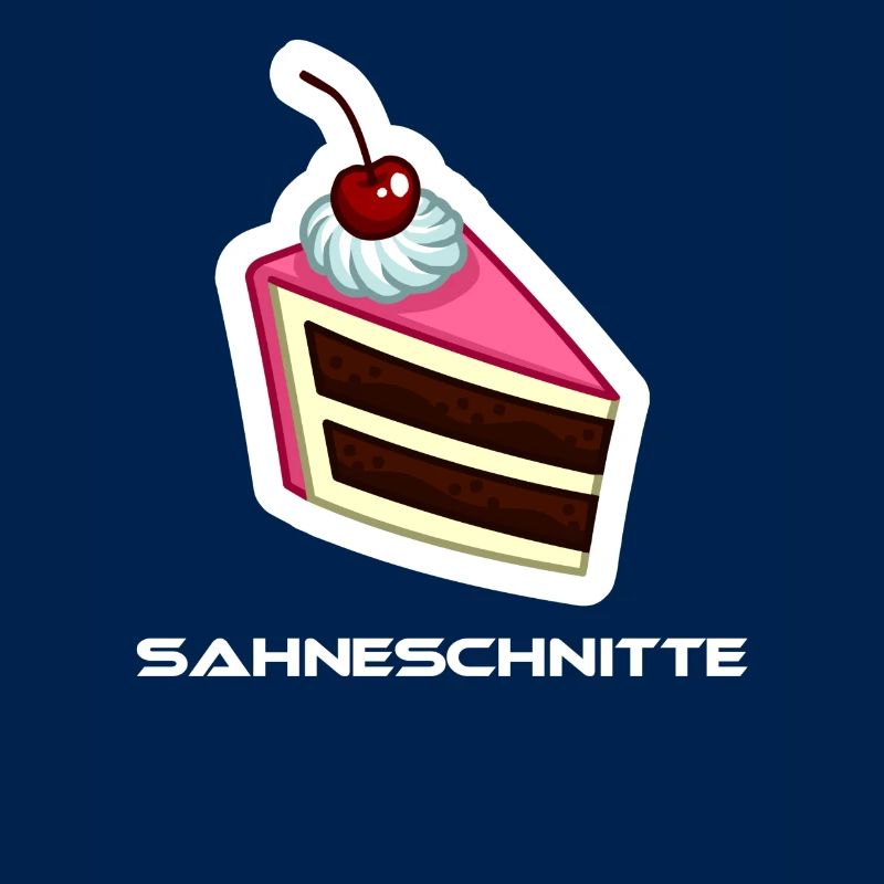 Lustige Sahneschnitte Motiv
