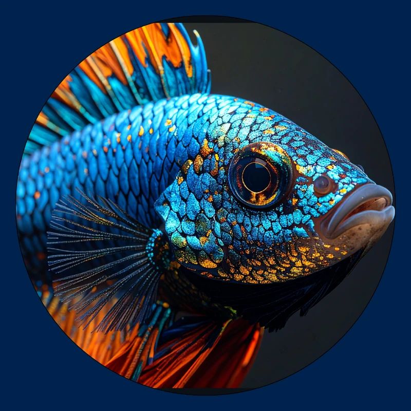 Fisch,bunt,pailletten,glitzer,blau
