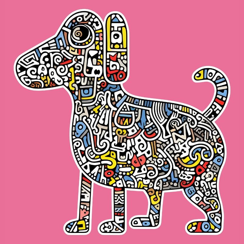 Hunde-Kunst-Muster