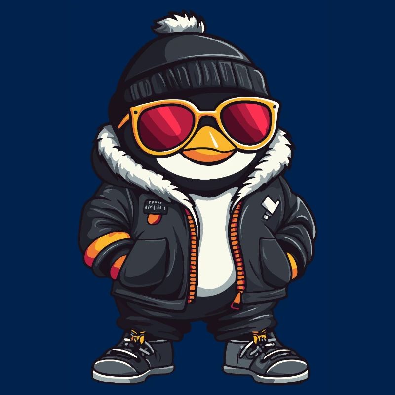 Pinguin Cool Comic
