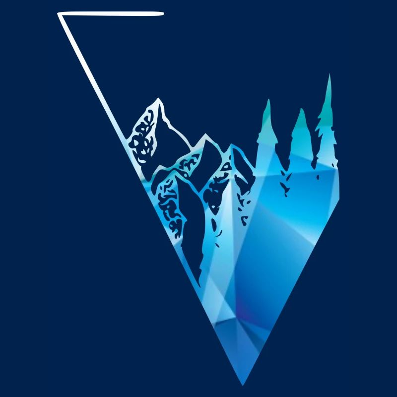 blue panorama forest and mountains