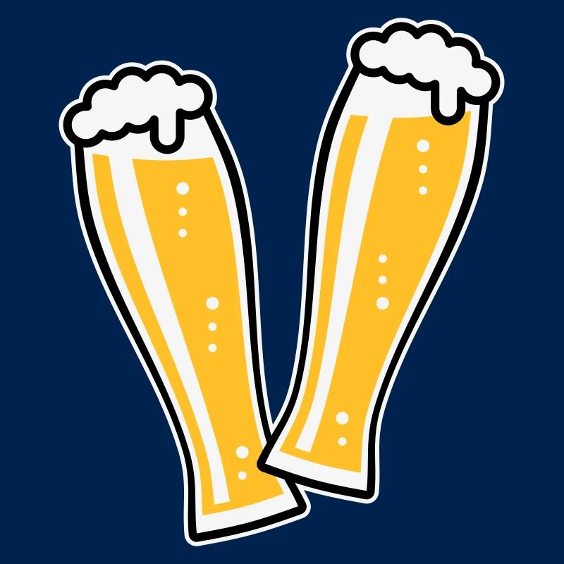 2 Weißbiergläser Stoßen An (Bier Weizenbier / 3C)