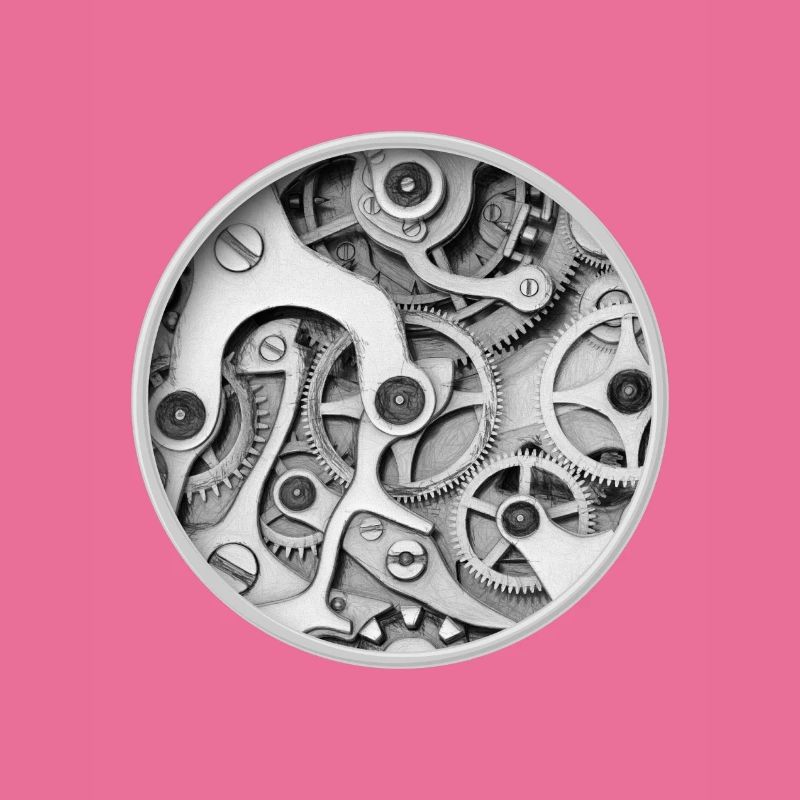 Clock - Clockwork Clockwork Horloge Mécanique Orange