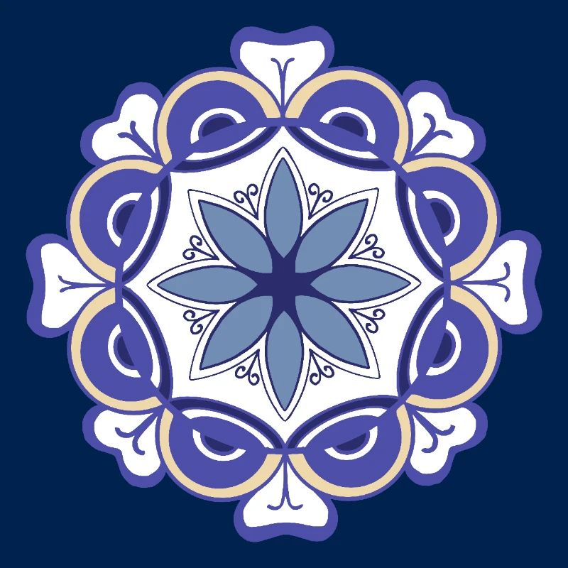 oriental pattern morocco blue tones