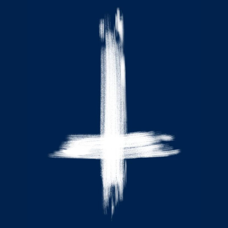 Sinner - Sinful - Cross turned upside down