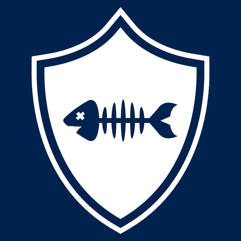 Fisch Wappen Knochen Gräte