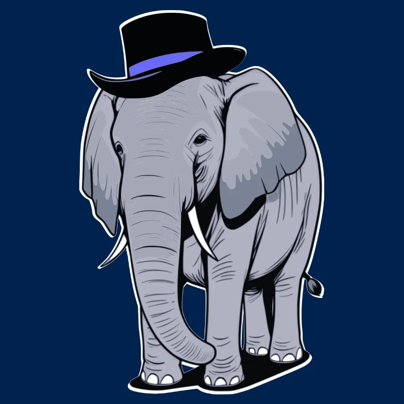 Elefant mit Hut