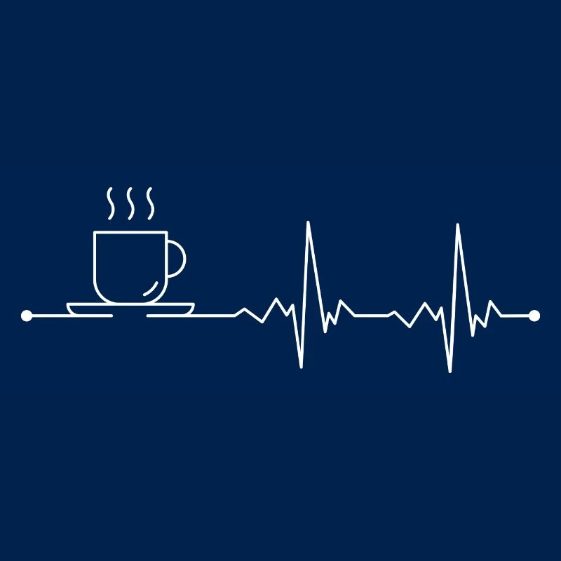 Kaffee-Puls-Strichzeichnungen