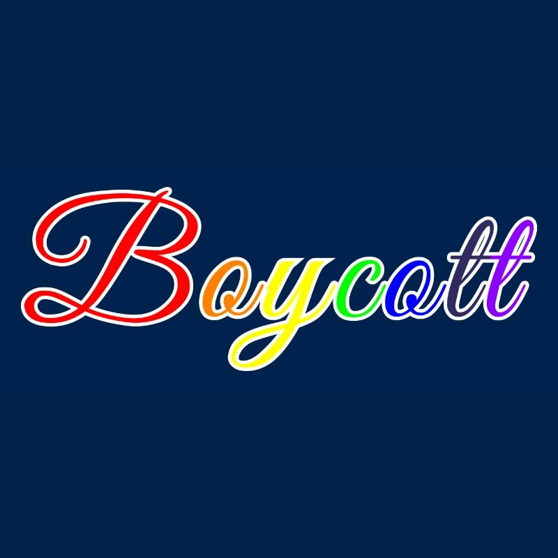 Stilisierter Regenbogen-Boykott