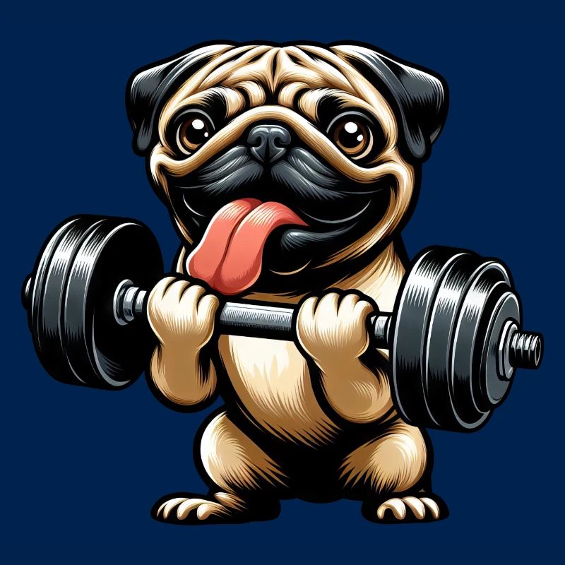 Pug Workout: Dumbbell Training with Fun