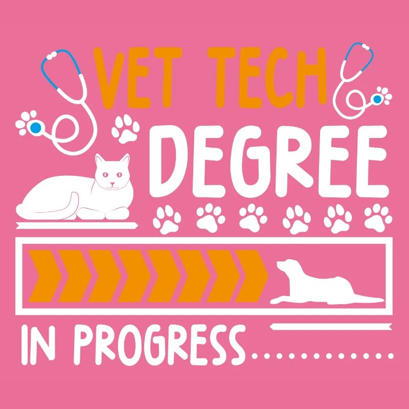 Vet Tech Degree In Progress Funny Veterinary