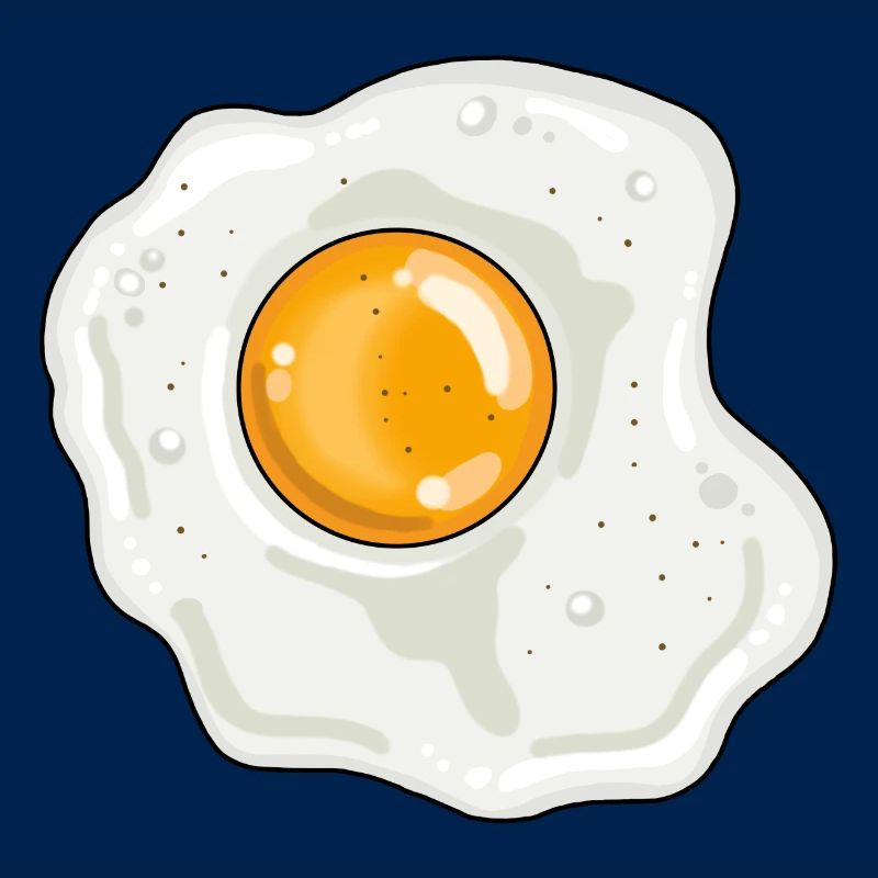 Œuf au plat jaune d'oeuf blanc d'oeuf