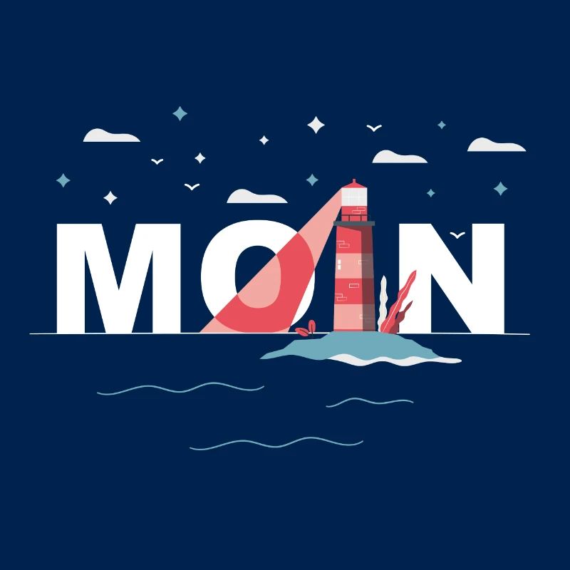 Moin mit Leuchtturm