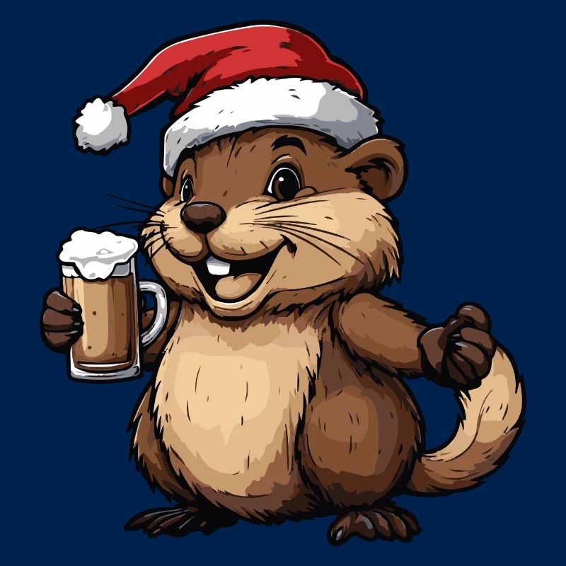 Biber Weihnachten Bier Lustig