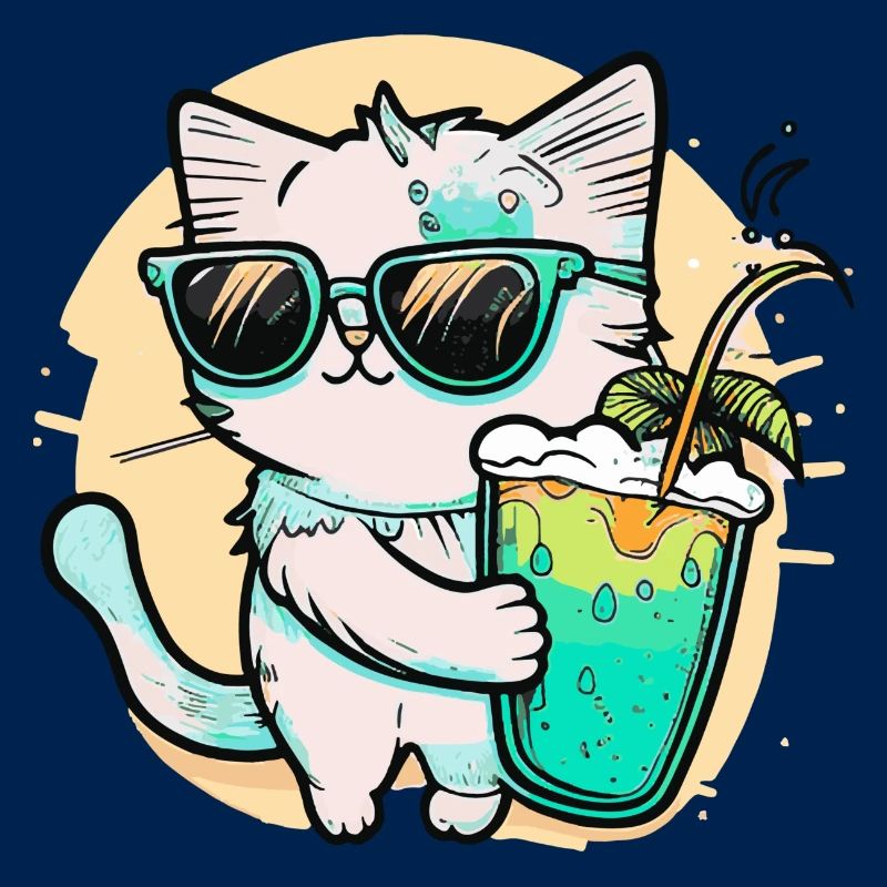 Le chat le plus cool de la plage