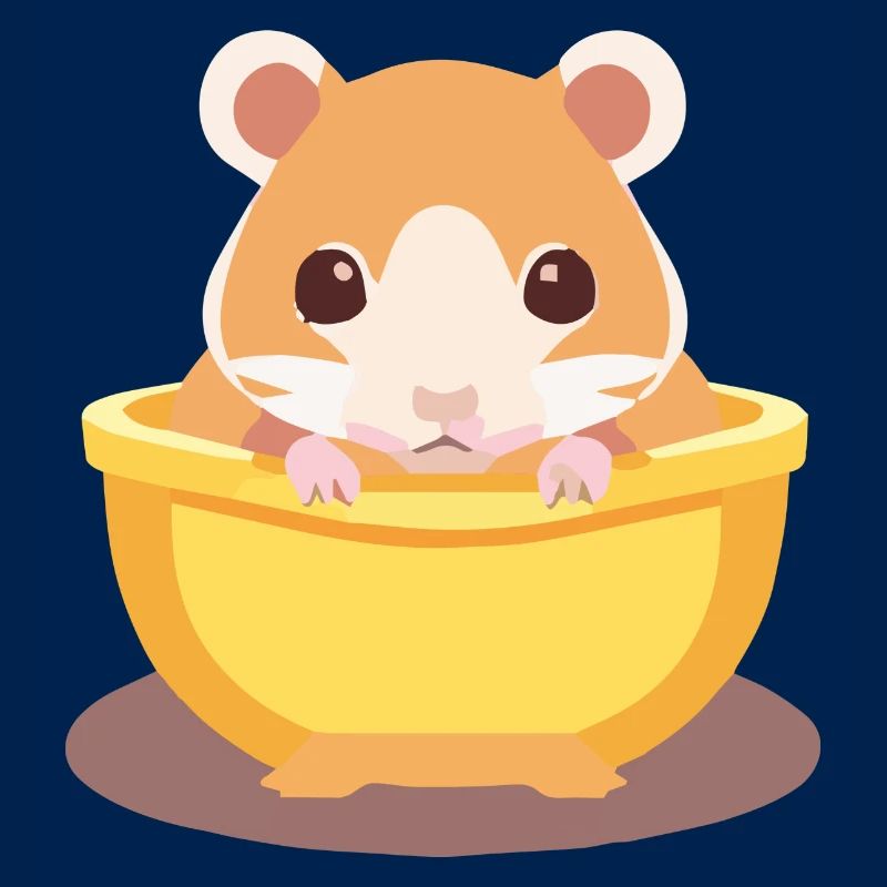 hamster mignon dans un bol
