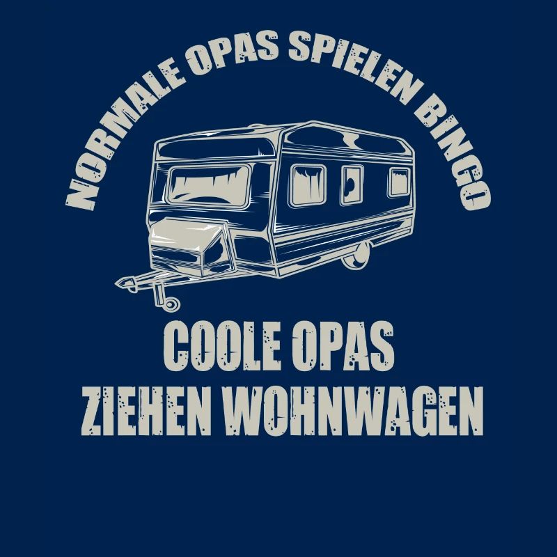 Coole Opas Ziehen Wohnwagen